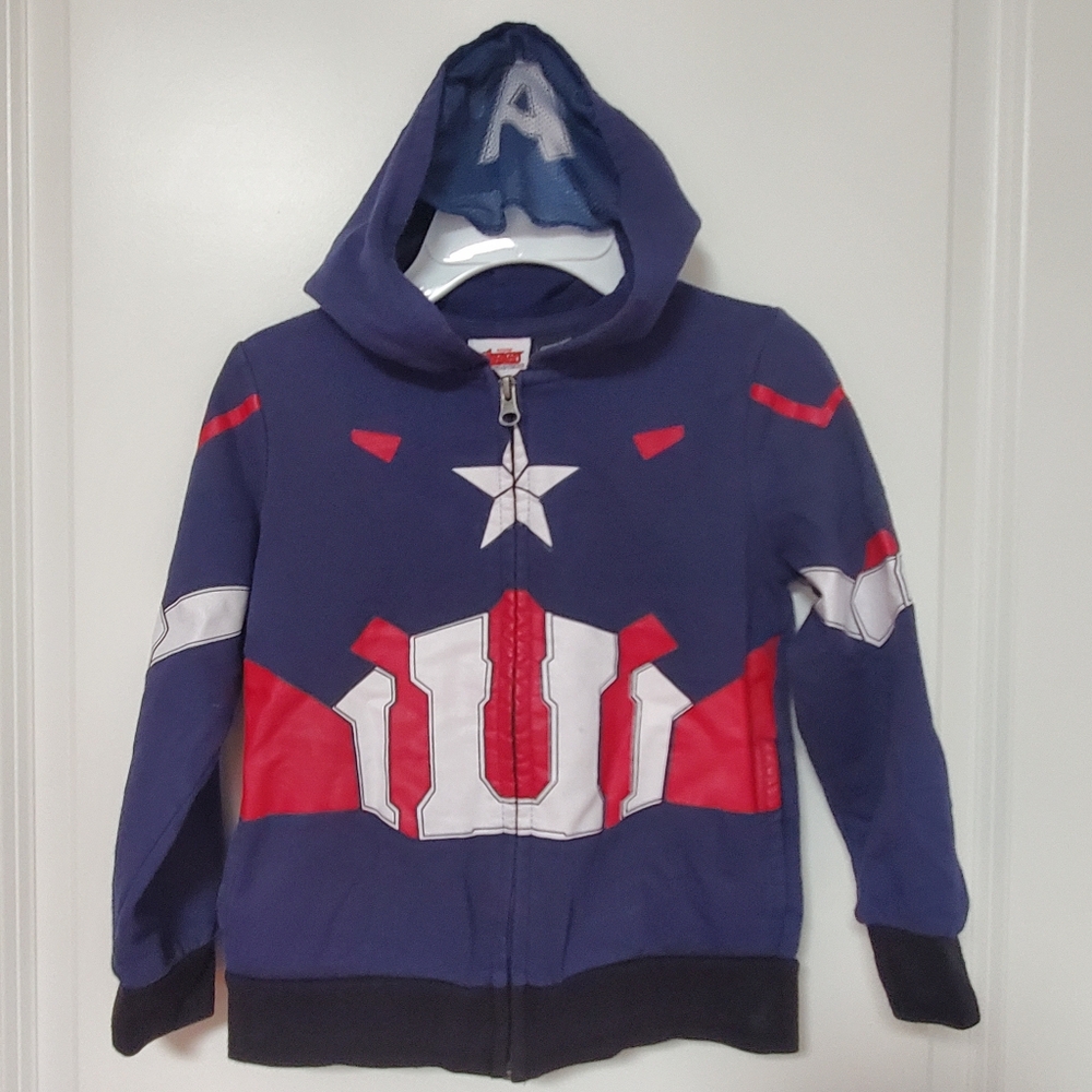 Marvel Avengers Kids Captain America Hoodie Size 5T